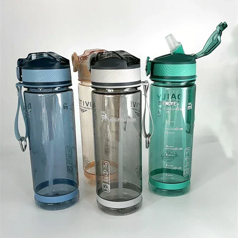 Sports Water Bottle with straw For Camping 2