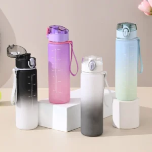Gradient Color Plastic Water Bottle for Outdoor 1